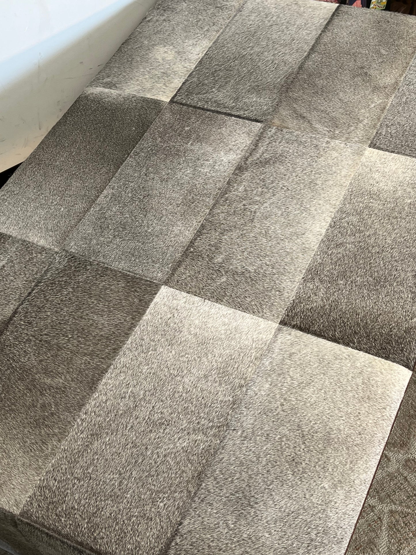 Mohair With Leather Coffee Table