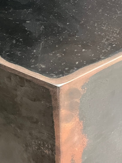 Modern Metal Hexagonal Black End Table