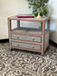 Linen & Leather Double Door Nightstand