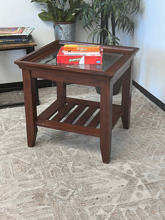 Craftsman Style Glass Nightstand