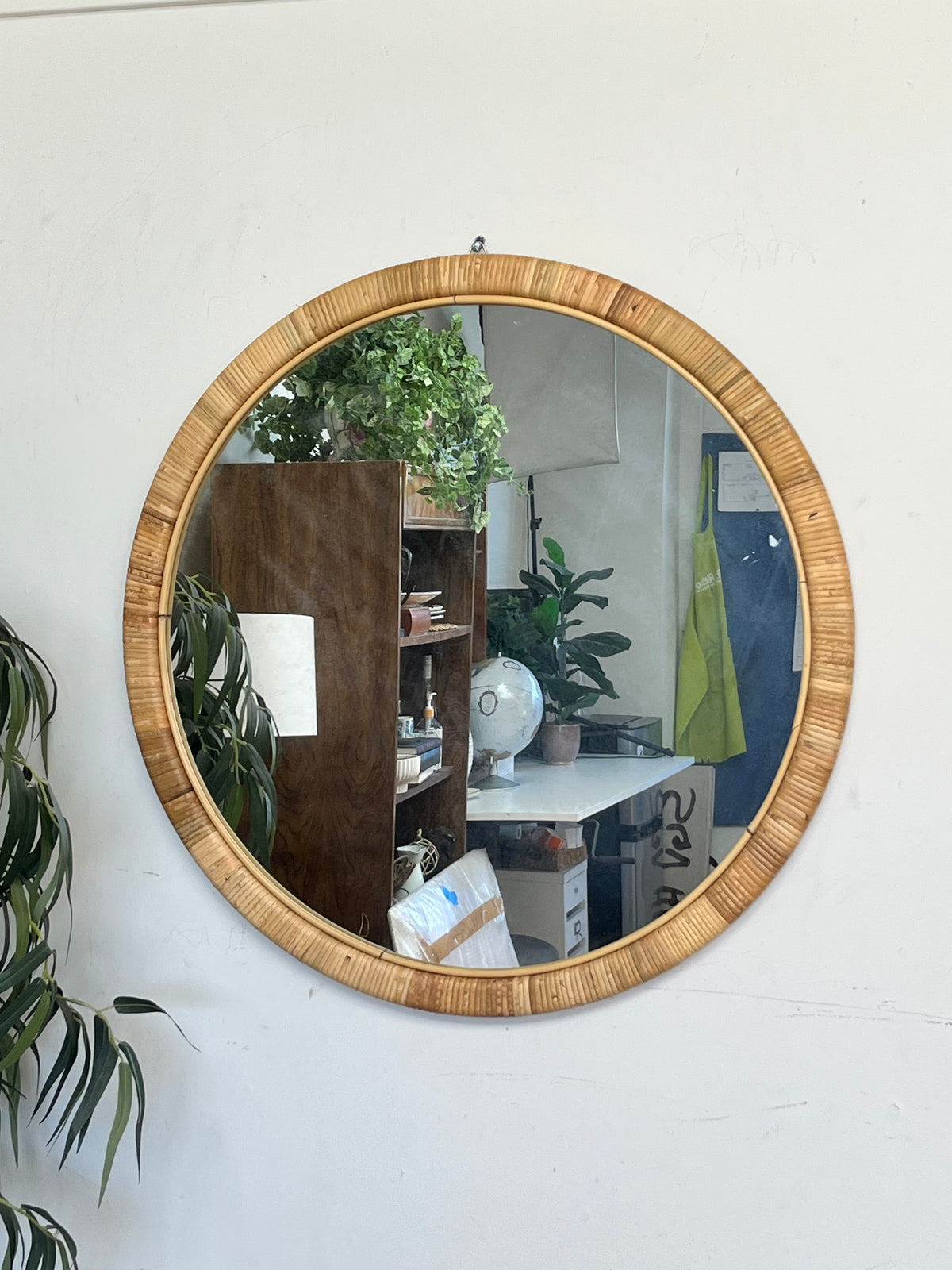 Natural Rattan 28" Mirror