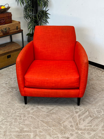 CB2 Parlor Atomic Orange Armchair