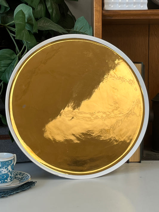 Canvas Home Gold Tone Plate Charger
