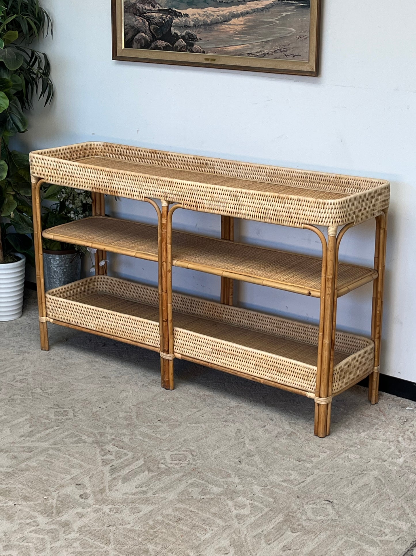 Bohemian Style Rattan Sideboard