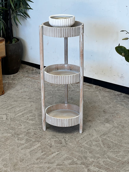 Modern 3-Tier Oval Side Table