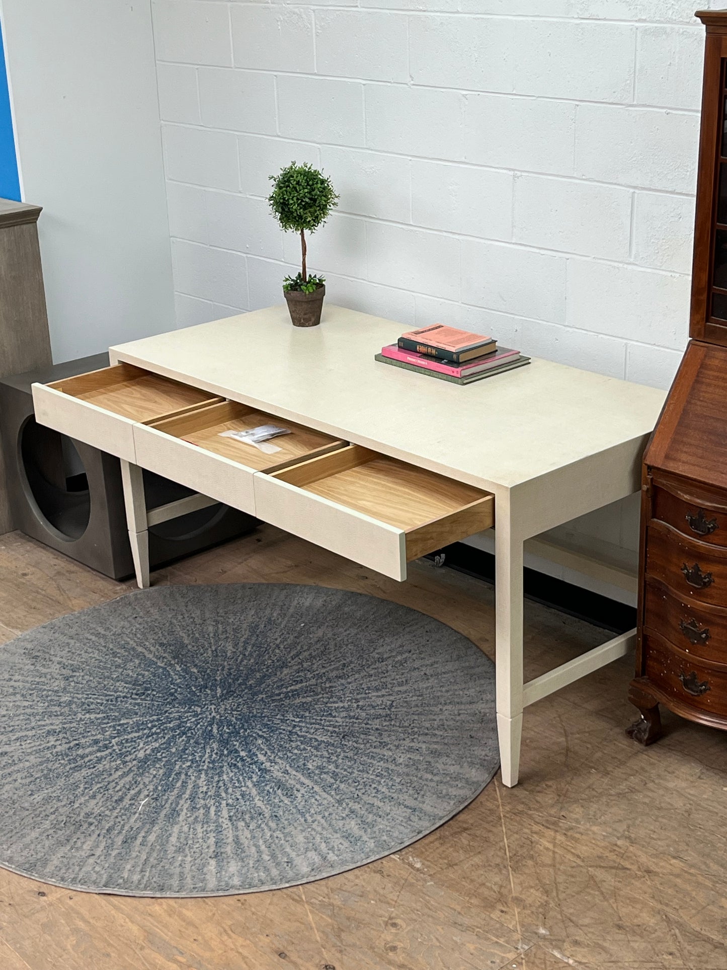 Modern Beige Executive Desk
