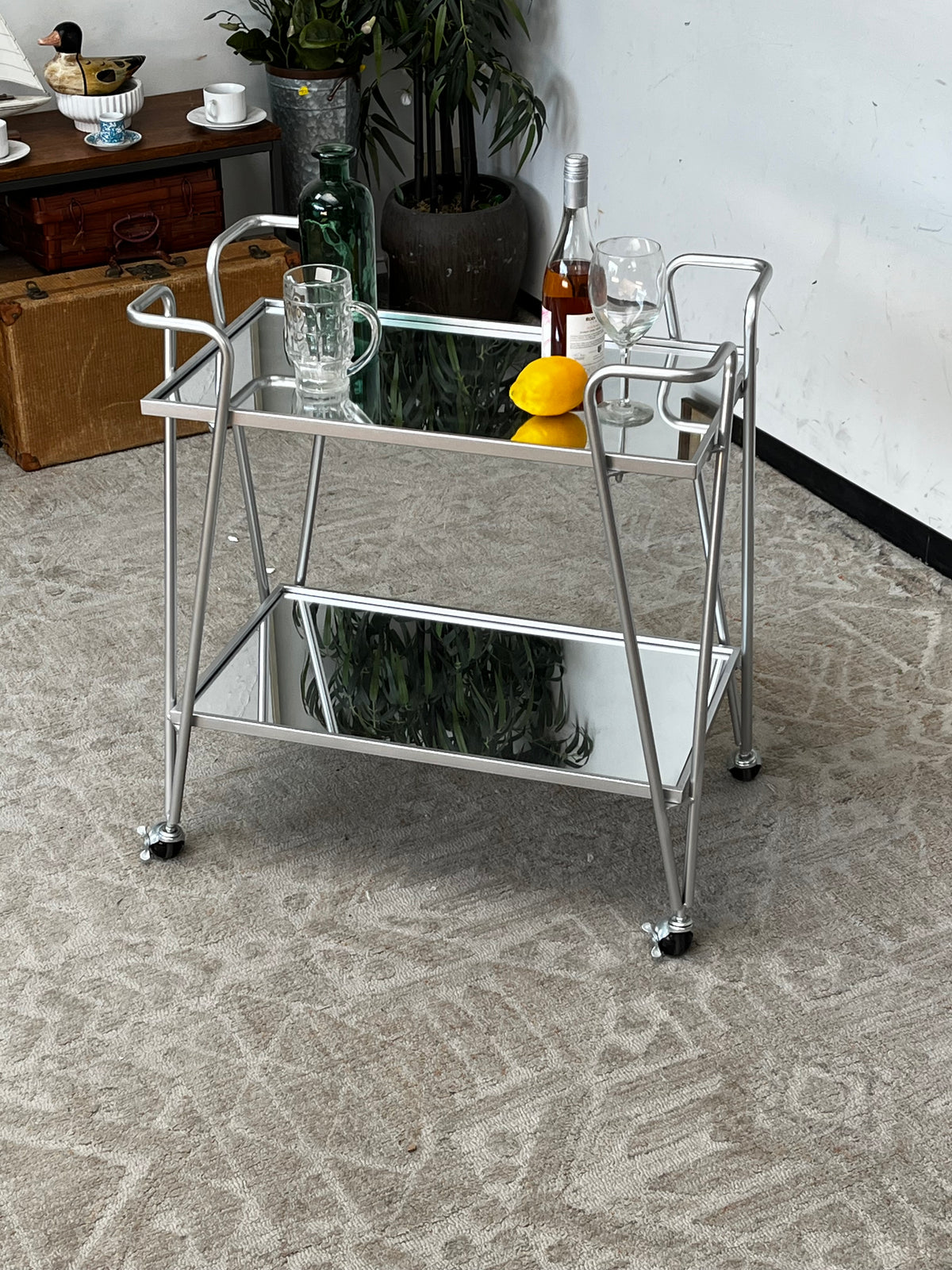 Industrial Style Metal Barcart