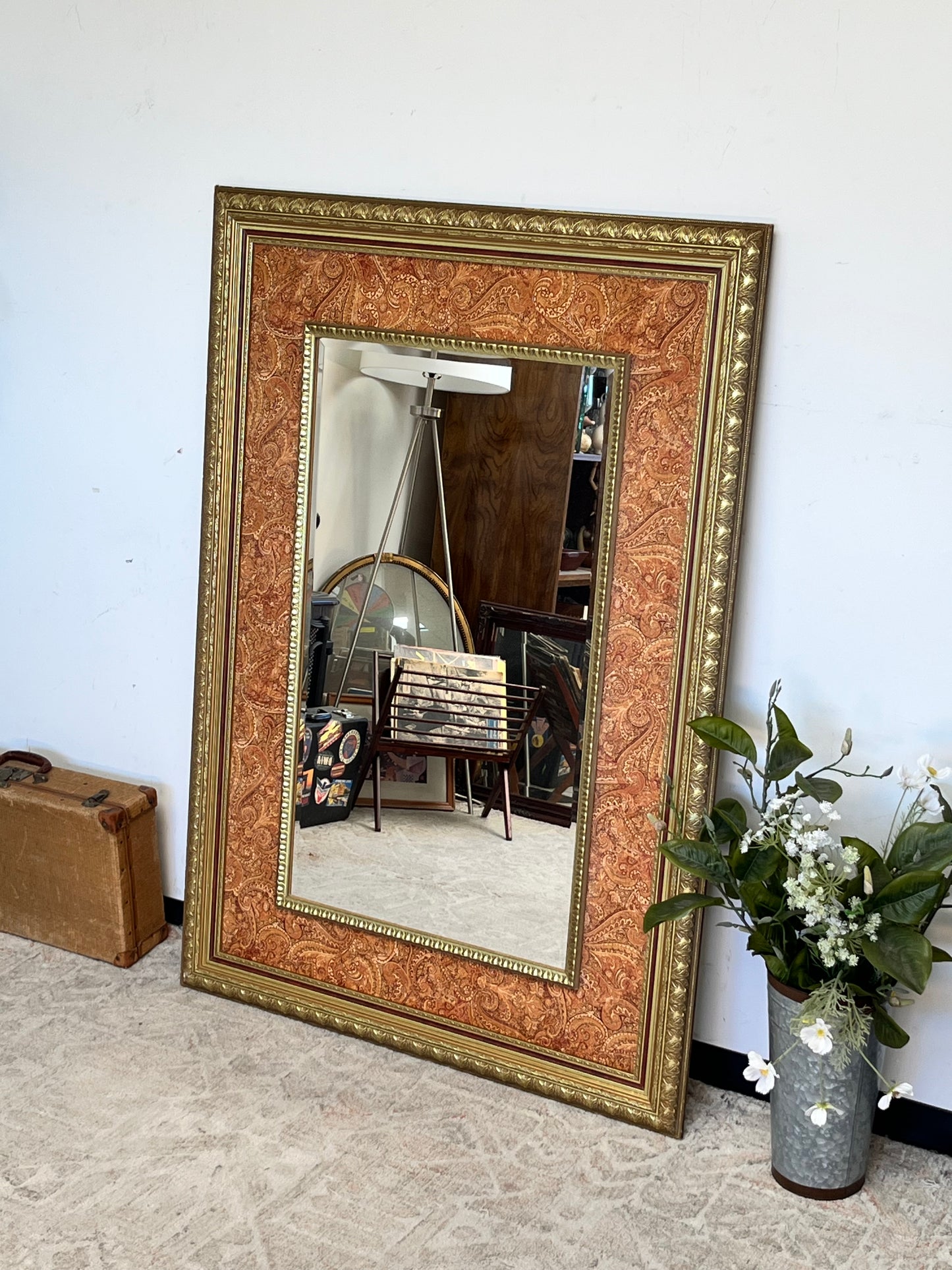 Paisley Print Wall Mirror