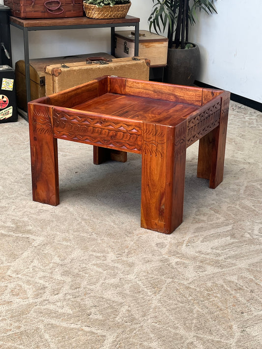 Carved Wooden Coffee Table