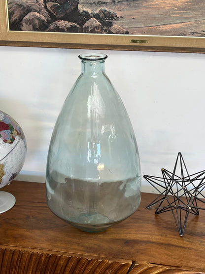 Oval Shaped Glass Vase