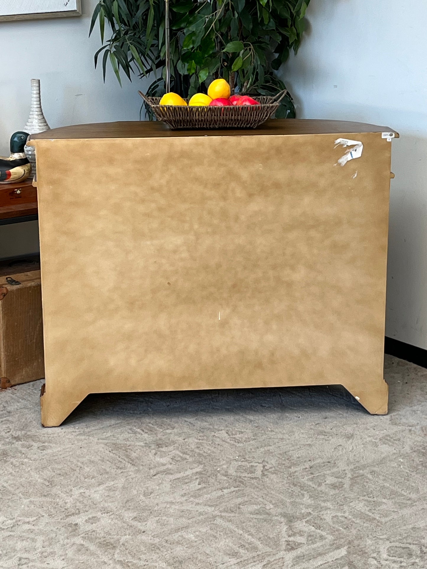 Wicker Half Moon Buffet Cabinet