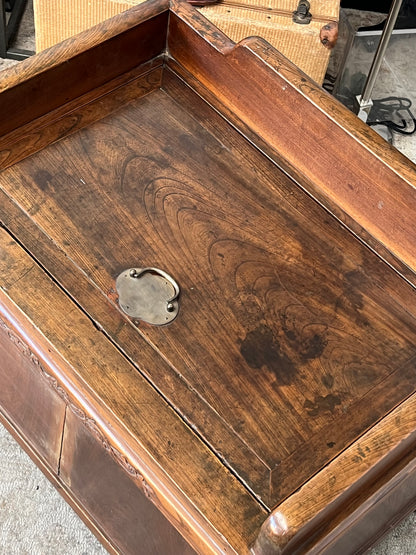Antique Wooden Chest - Cracked