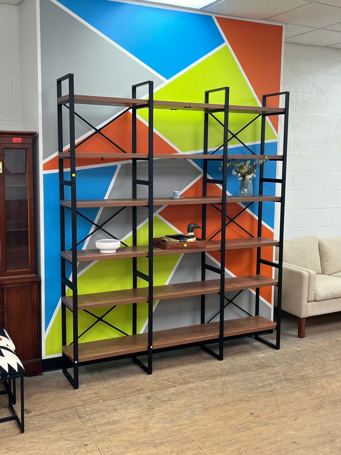 Modern Style 84" Industrial Bookcase