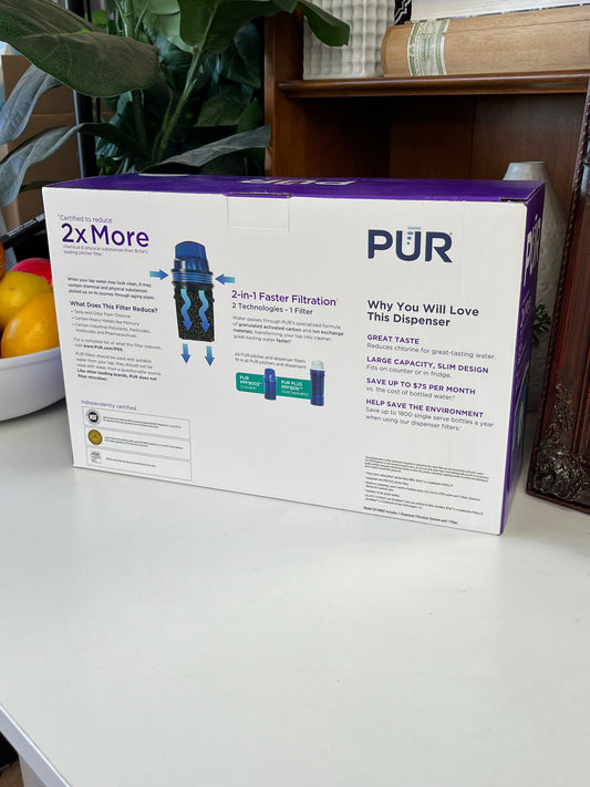 PUR 30-Cup Countertop Water Filter Dispenser, 1 Genuine PUR Filter