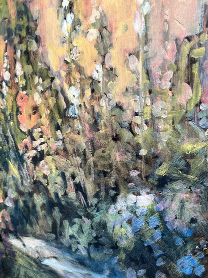 Framed Painint "Garden Scene" 38" x 48"