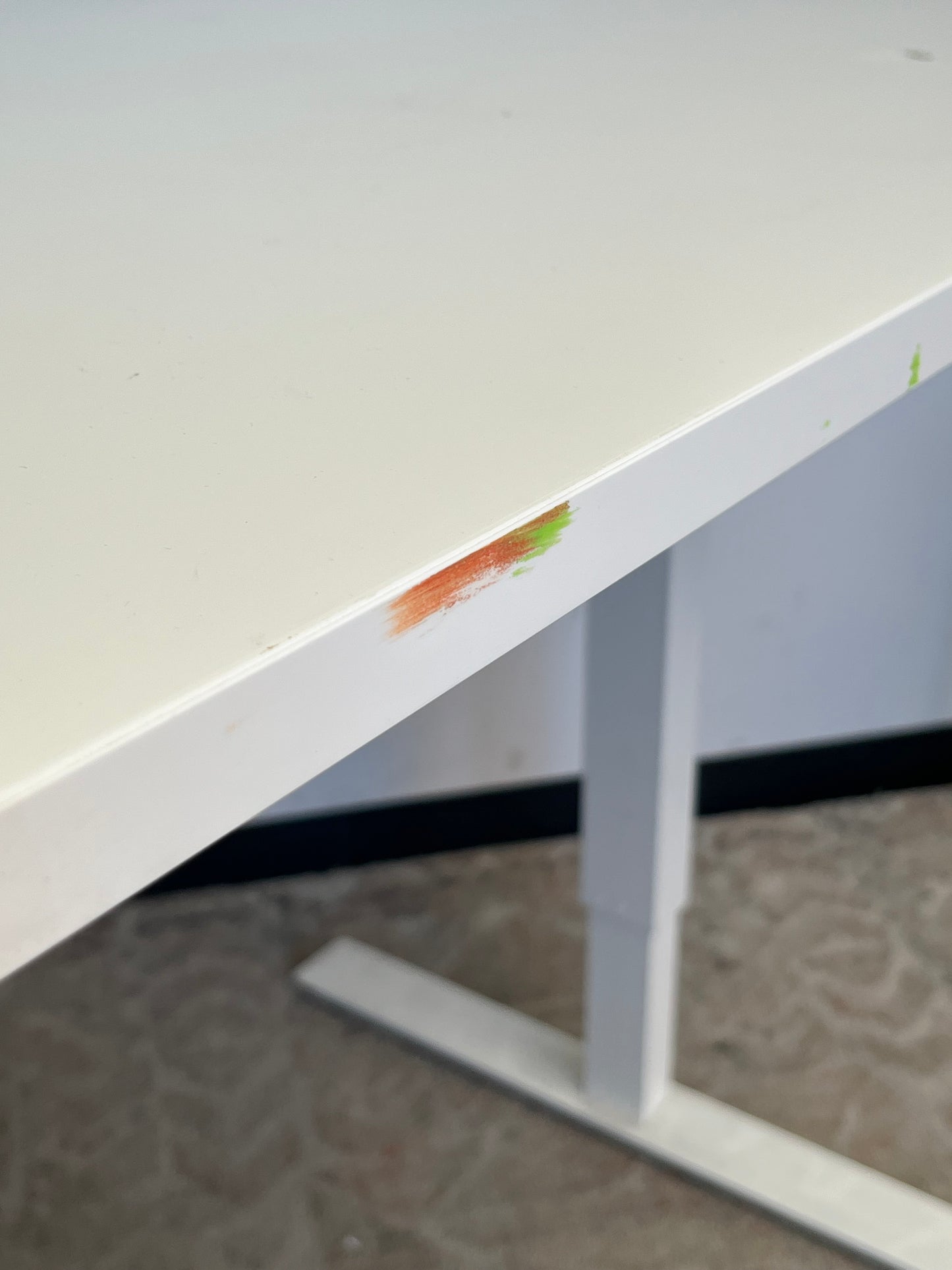 Ikea White 63" Adjustable Work Desk