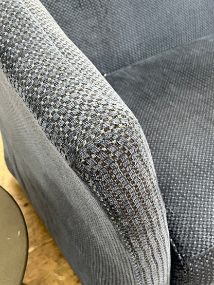 Wesley Hall Blue Linen Loveseat