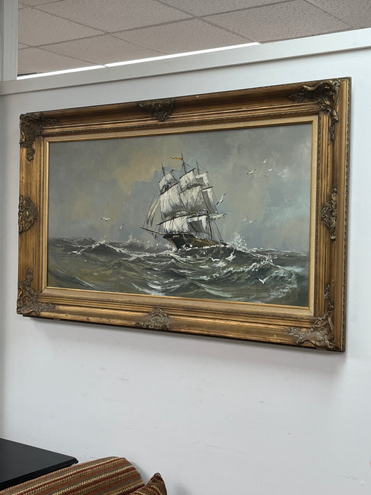 Original Signed 34" x 60" Framed Artwork