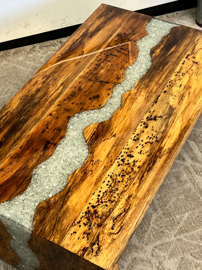 Natural Resin Wooden Coffee Table