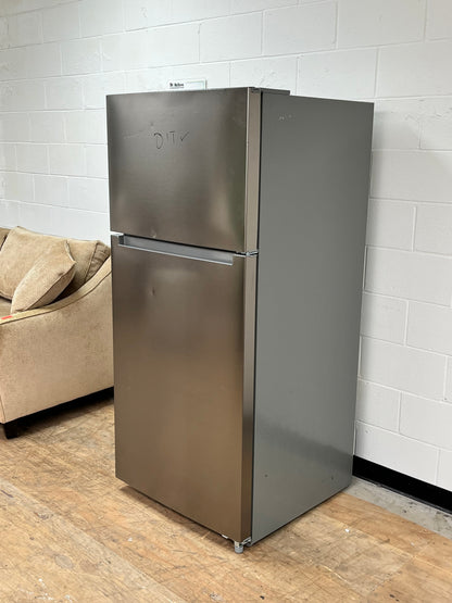 Seasons 18 Cu. Ft. Top Freezer Refrigerator Stainless Steel - Front Dent