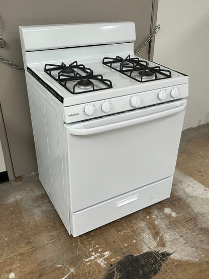 Hotpoint 4.8Cu.ft Free-Standing 4 Burner Gas Range - Minor Dents