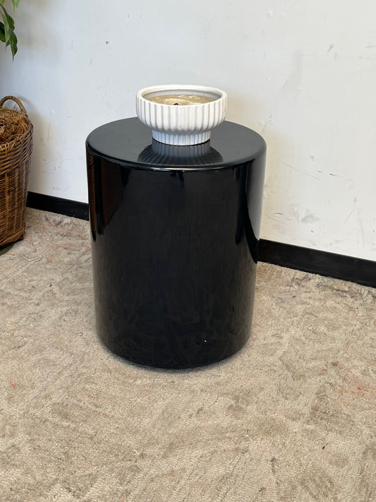 Modern Black Ceramic End Table