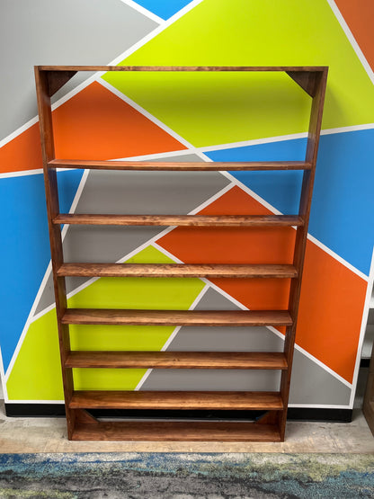 Traditional 7-Shelf Wall-Mounted Bookcase