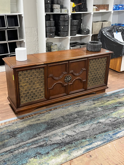 Antique Style Credenza w/ Record Player