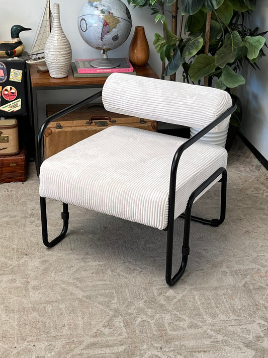 Corduroy Metal Frame Accent Chair