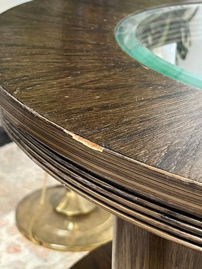 Klaussner Furniture Glass Top Accent Table