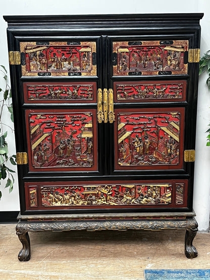 Vintage Ornate China Cabinet - Scene 1