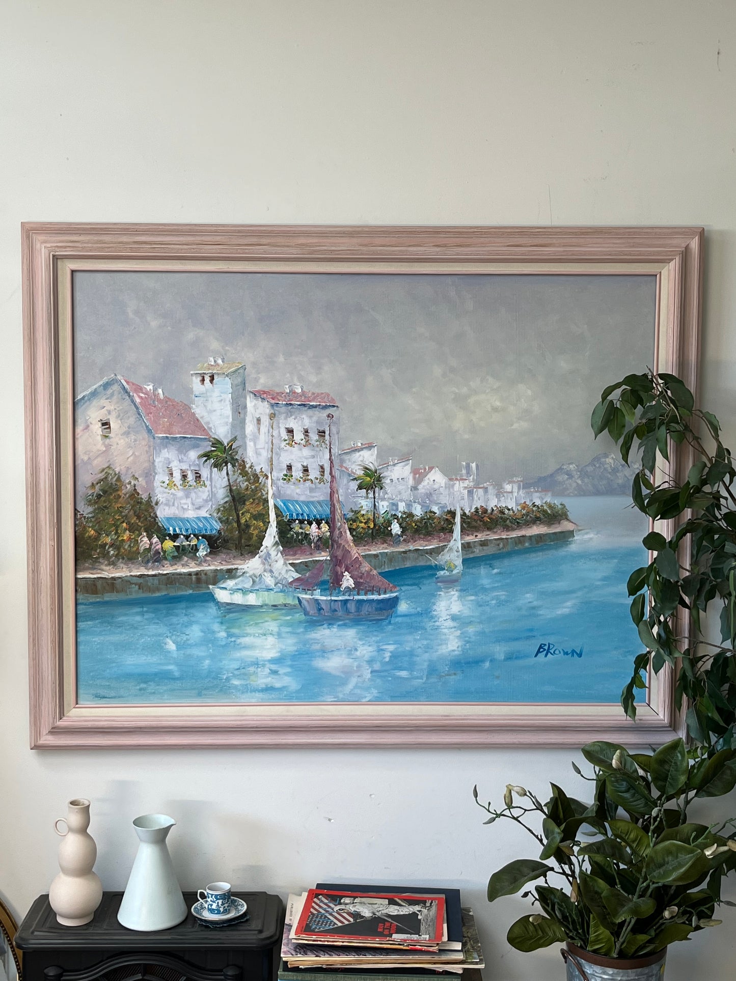 Original Oil Painting by "Brown" Framed 43" x 55.25"