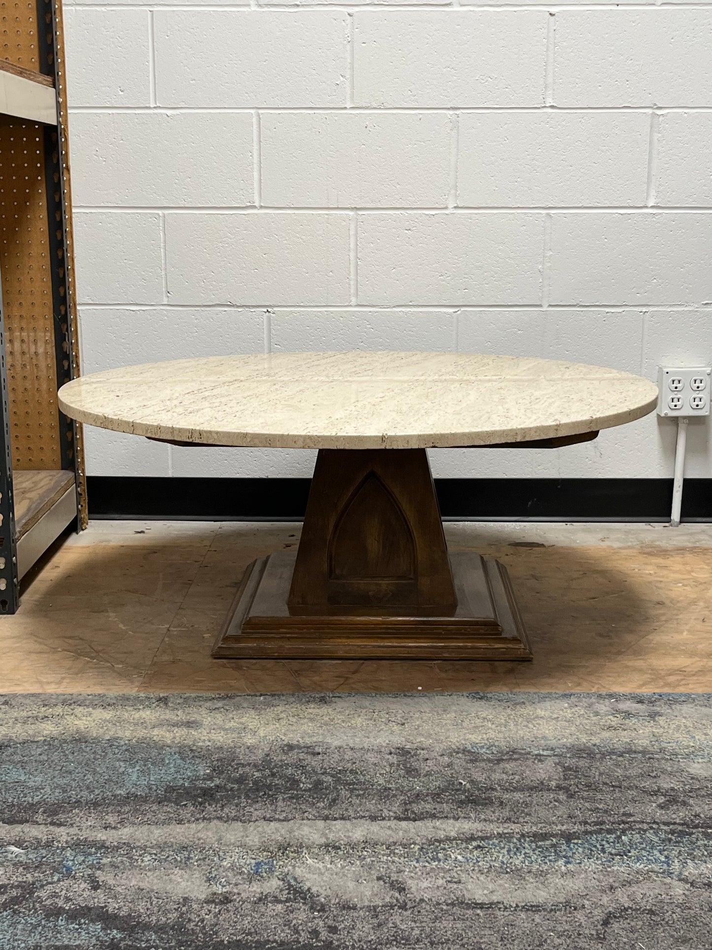 Mid century Modern Stone Top Coffee Table