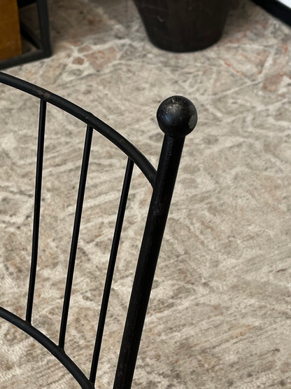 Vintage Black Metal Chair - Missing Seat