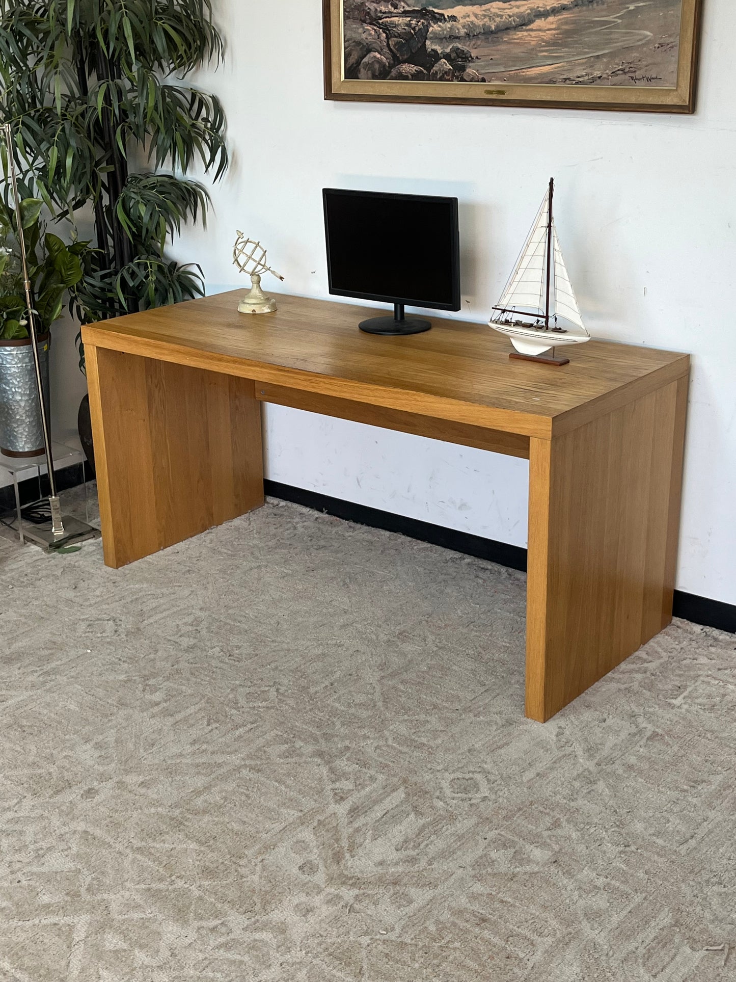 Ikea Style 60" Light Brown Desk