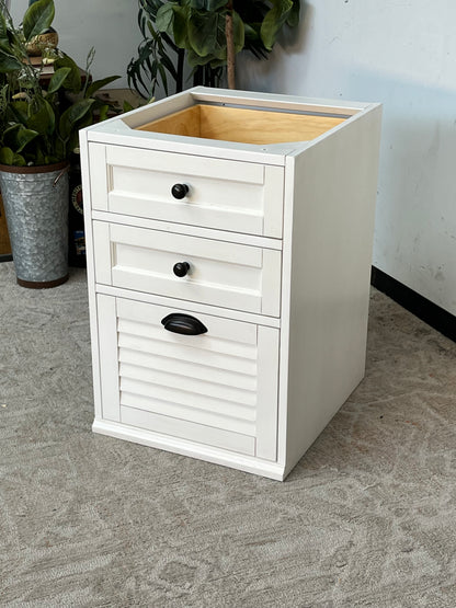 Modern Single 3-Drawer Cabinet - Missing Top