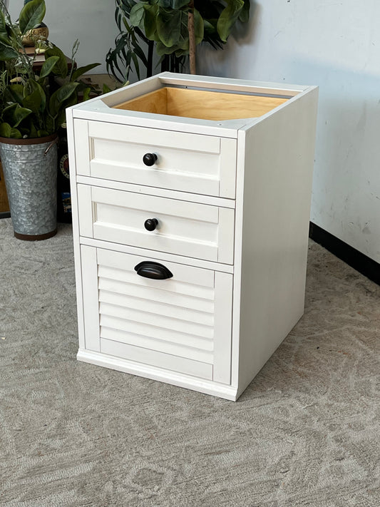 Modern Single 3-Drawer Cabinet - Missing Top