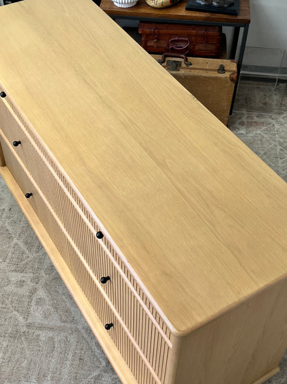 Modern Fluted 6 Drawer Dresser