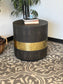 Mid Century Style Faux Leather Side Table