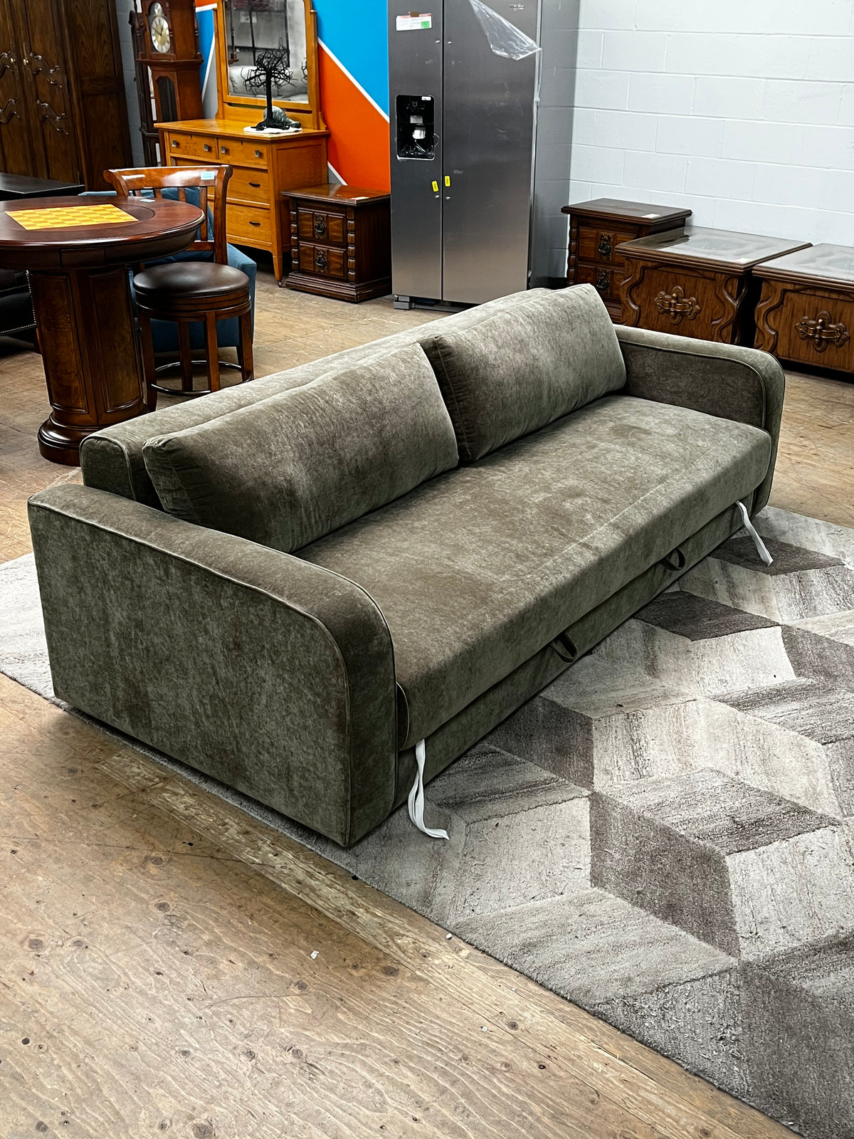 Modern Linen Green Daybed Couch