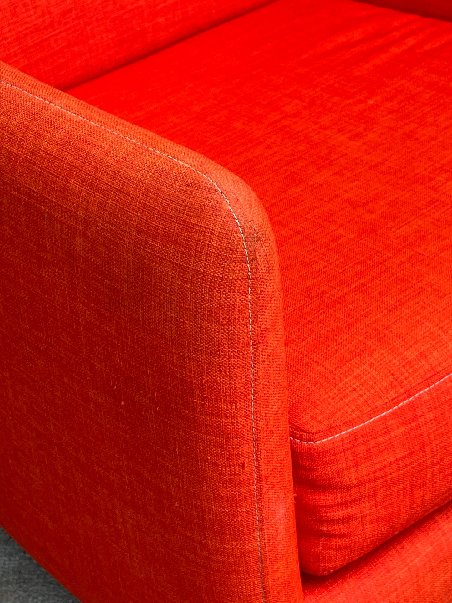 CB2 Parlor Atomic Orange Armchair