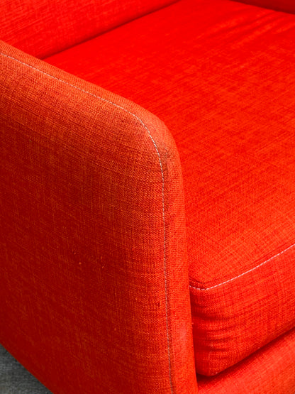 CB2 Parlor Atomic Orange Armchair