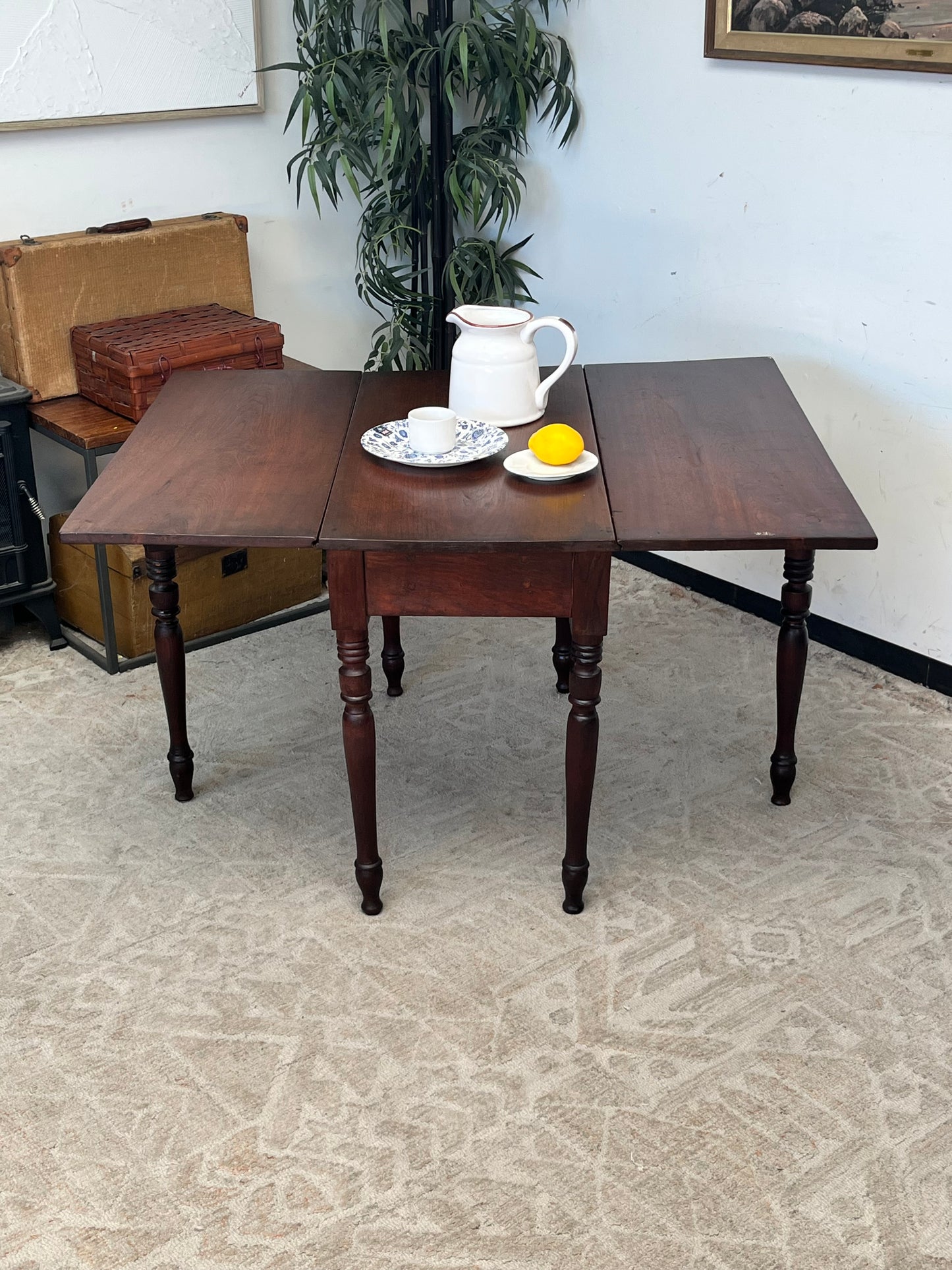 Antique 1800's Drop Leaf Dining Table