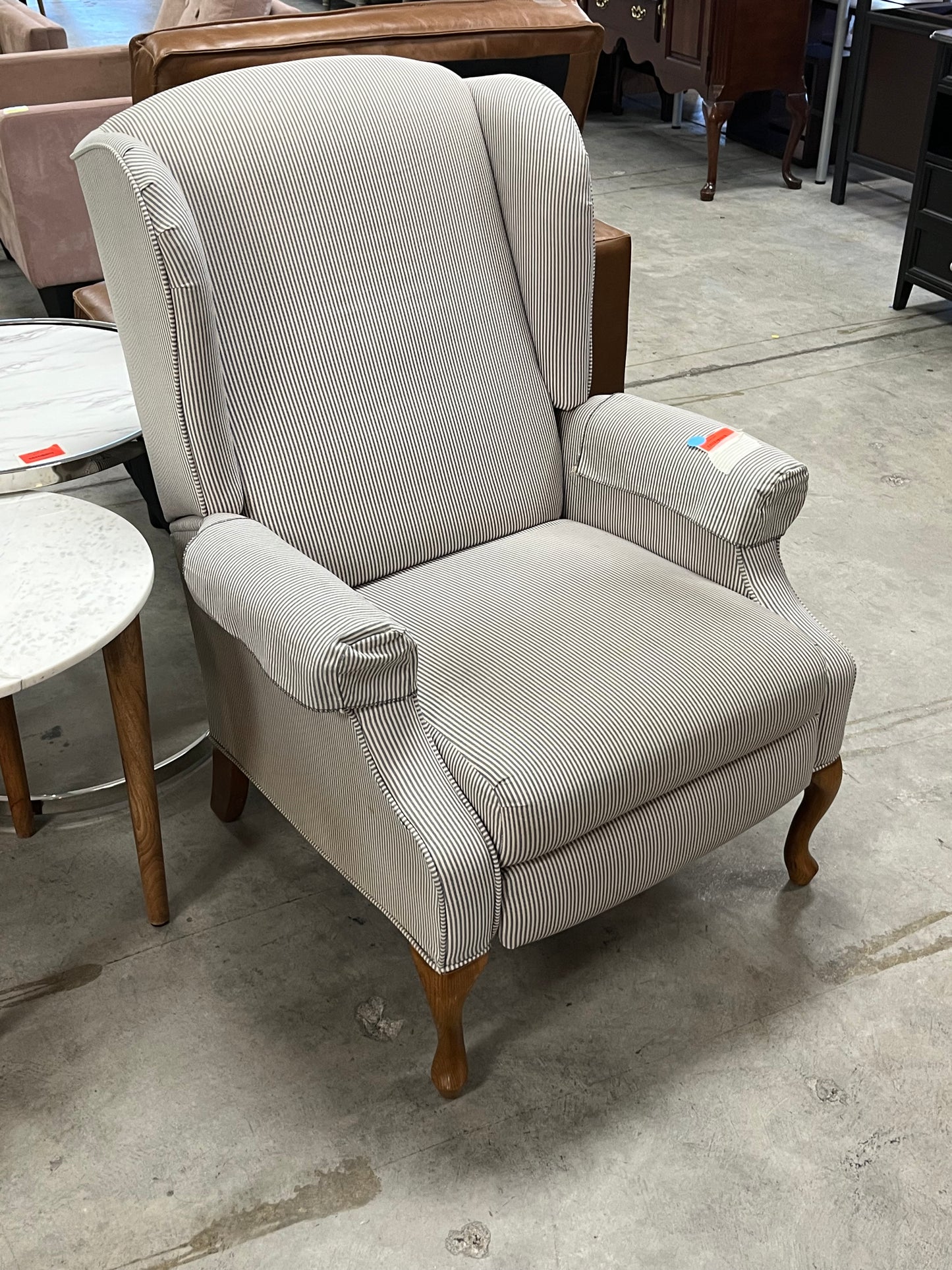 Striped Traditional Style Arm Chair