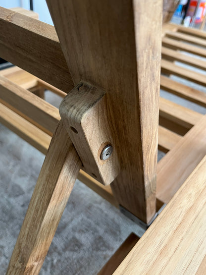 Outdoor Wooden Chaise Lounge Missing Cushion