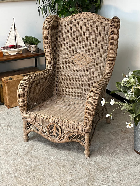 Outdoor Woven Rattan Chair - Missing Cushion