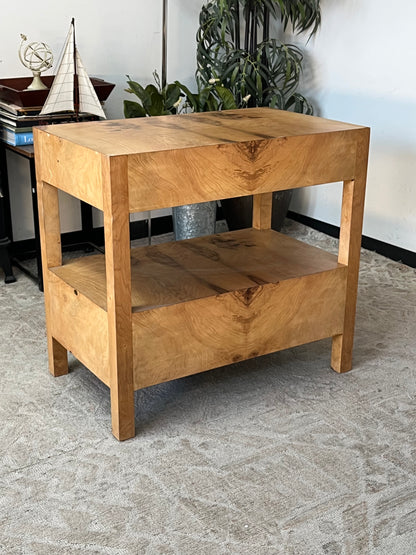 Burlwood Double Drawer End Table