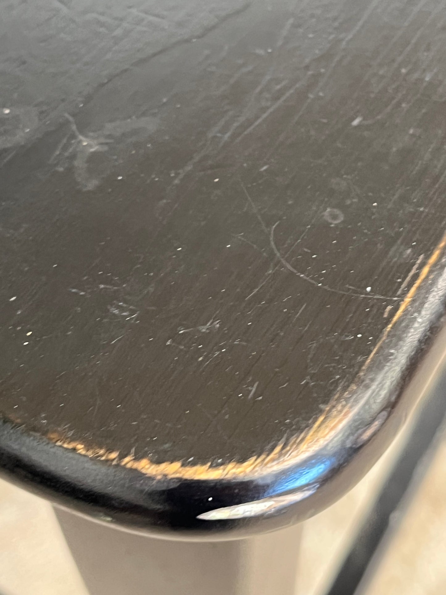 Black Wooden Barstool