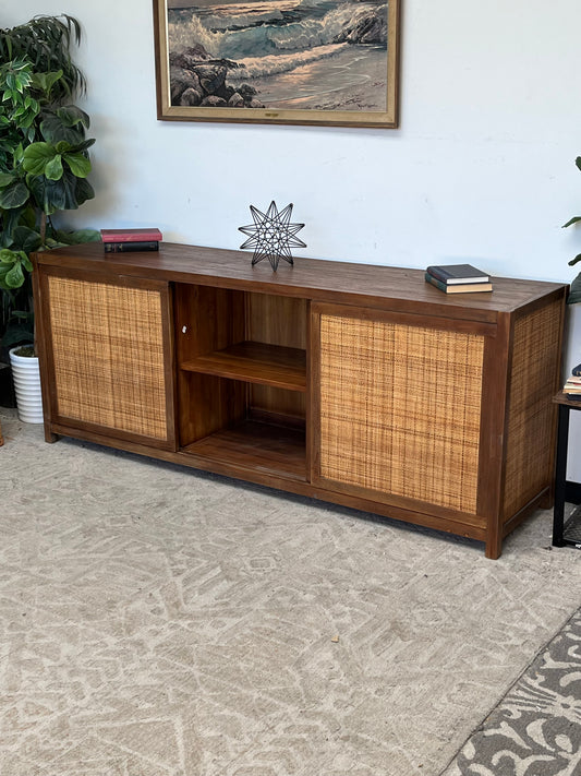 Modern Rattan 61" Credenza