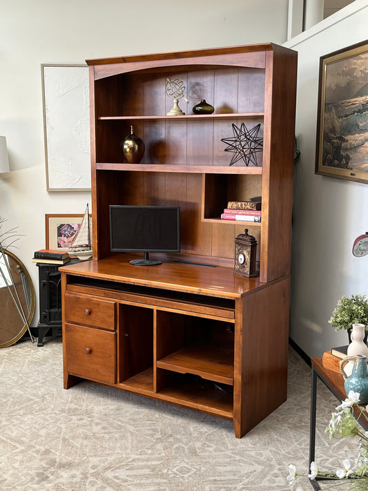 Ethan Allen Computer Desk With Hutch